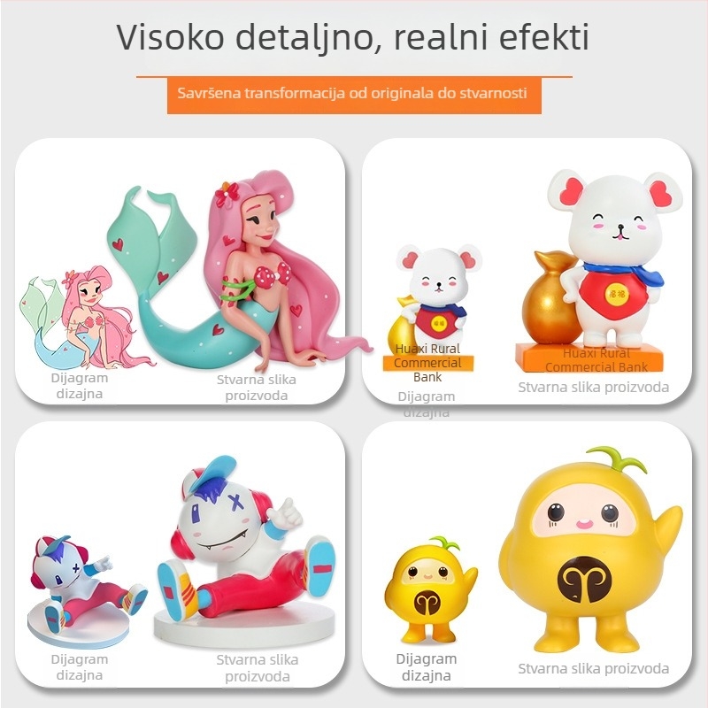 Prilagođena figurica od smole – ukrasna figura i PVC emajl maskota
