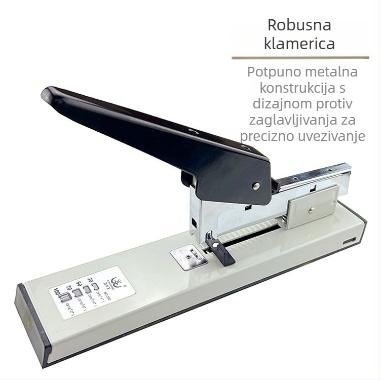 Teški spajalnik za ured i školu, velika kapacitet za debele dokumente