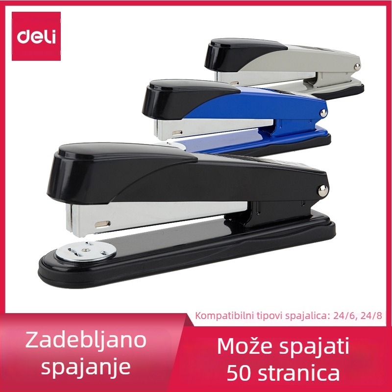 Deli 0314 Teška metalna spajalica, za 12G, spajanje 50 stranica