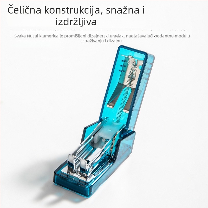 Ns083F prozirna mini kasetna spajalica, broj 12, 20 stranica, za ured