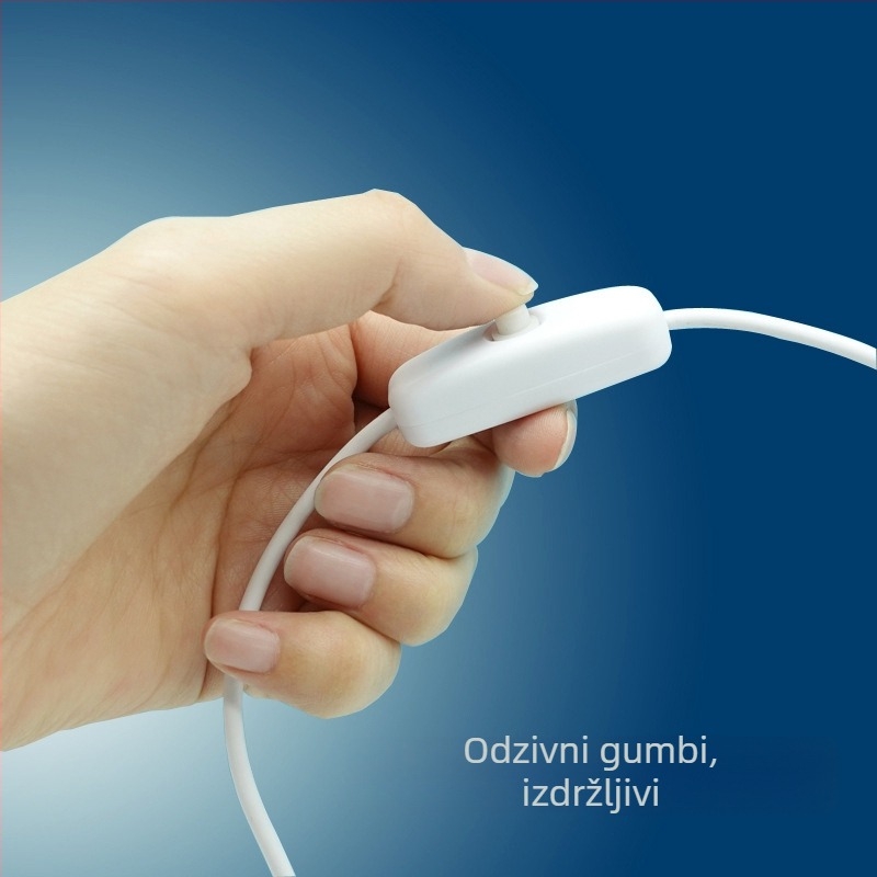 USB kabel sa prekidačem za LED noćnu svjetiljku i stolnu lampu, 12V napajanje, 1A/2A priključak