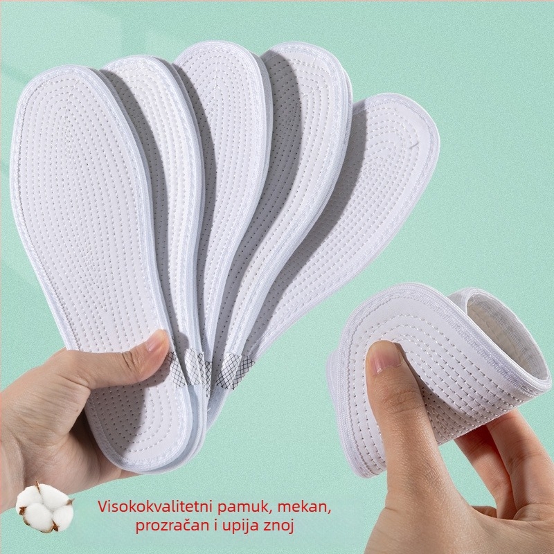 Ljetni više-slojevni platneni pamučni ulošak za cipele, upija znoj i deodorizira, prozračan, udoban i otporan
