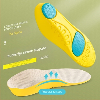 Dječji uložak za korekciju ploskog stopala, meki, prozračan, upija znoj, potpora luka, pogodna za dječake i djevojčice, za tenisice