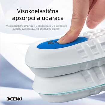 Sportske uloške s zračnim jastučićem: apsorpcija udara, visoka elastičnost, prozračnost, apsorpcija znoja i anti-odor, debeli ulošci za košarku i trčanje