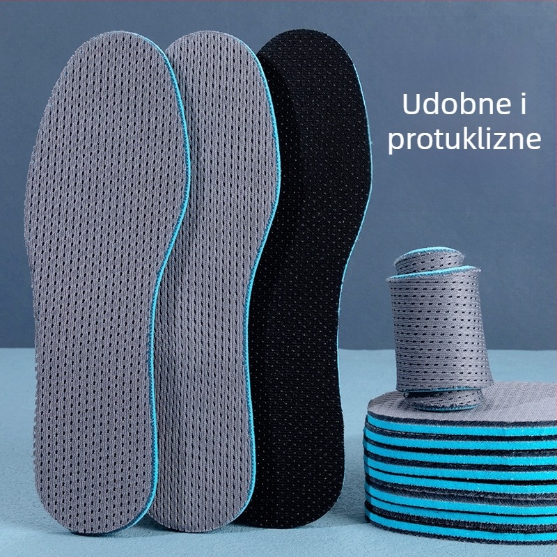Protuklizni ulošak za obuću, periv za muškarce i žene — debeli, upija znoj, diše, deodorira, mekana podloga, sportski ulošak.