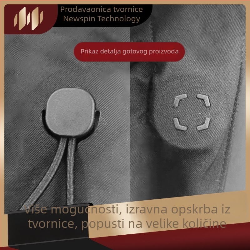 Nevidljiva opružna kopča za jaknu s kapuljom, plastična kopča s dvostrukim otvorom, dodaci za odjeću