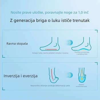 Uložci s potporom luka za cipele, sportski ulošci za povećanje visine, visokoelastični amortizirajući ulošci za žene i muškarce, za korekciju valgusnog oblika nogu