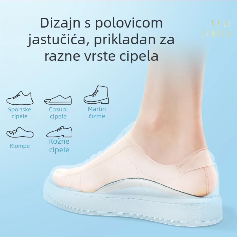 Uložci s potporom luka za cipele, sportski ulošci za povećanje visine, visokoelastični amortizirajući ulošci za žene i muškarce, za korekciju valgusnog oblika nogu