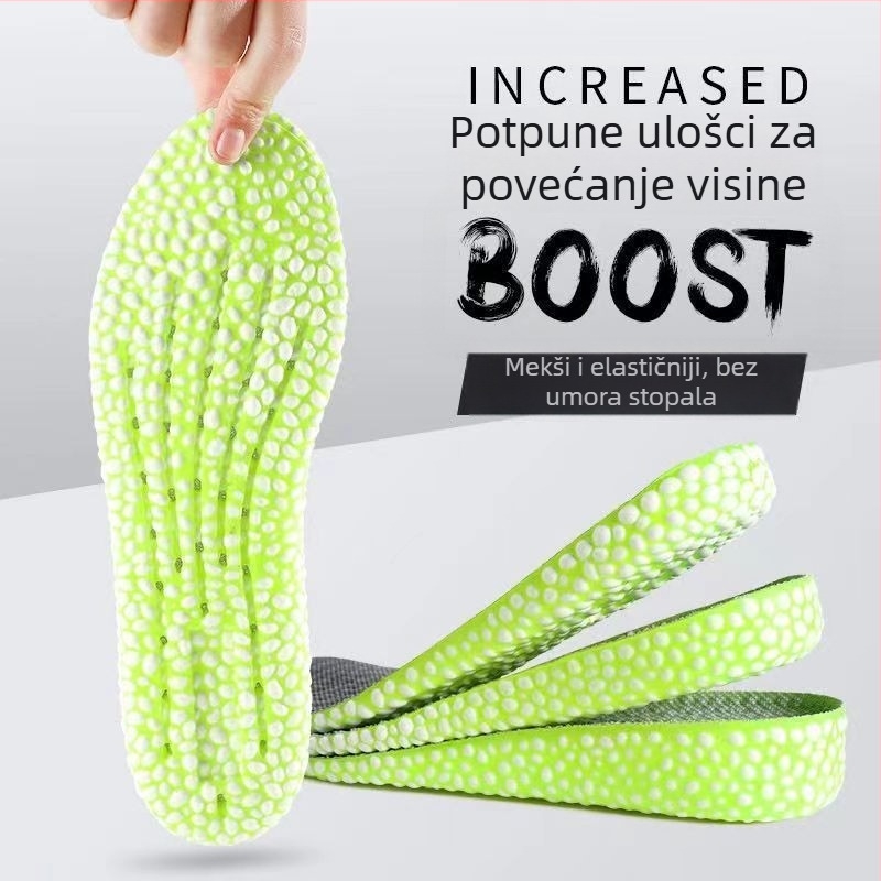 PU ulošci za povećanje visine – cijelog duljine, mekani, ublažavanje udara, upijaju znoj, antimikrobni miris, univerzalni, za tenisice i casual cipele