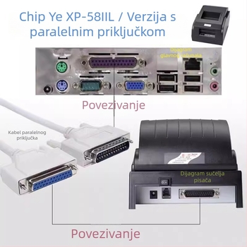 XP-58IIL Bluetooth termalni pisač računa za supermarkete, ugostiteljstvo i hotele