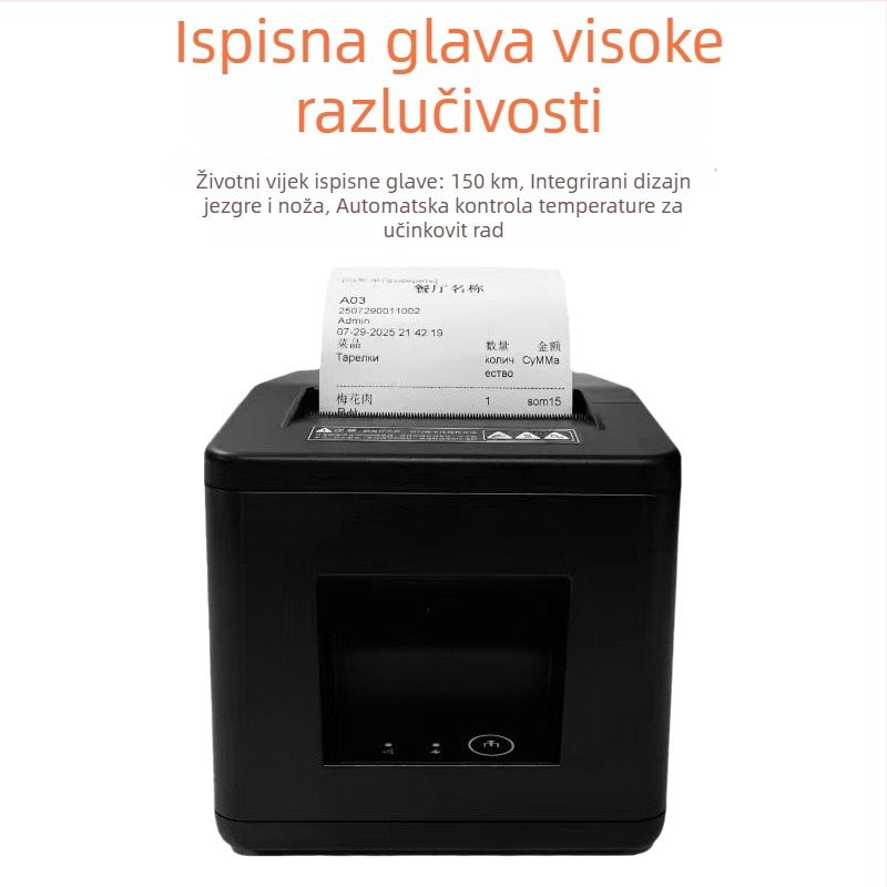 80 mm termični pisač računa za kuhinju s višejezičnom podrškom