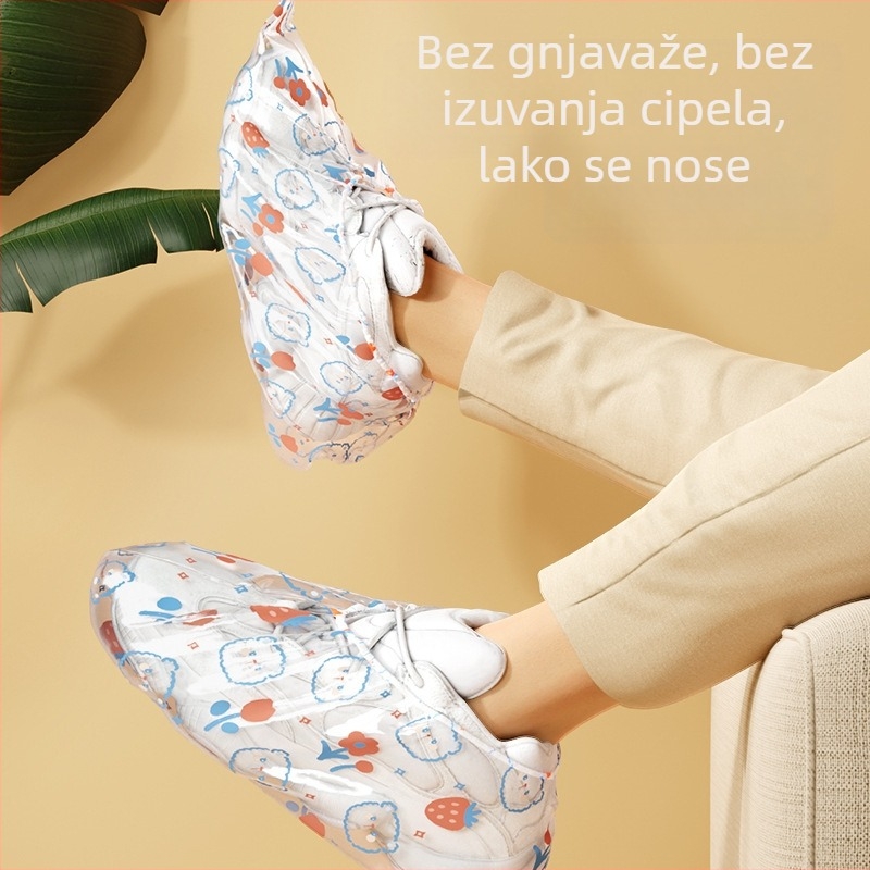 Jednokratne unutarnje navlake za cipele, debelih zidova, za odrasle, djecu i studente, tiskane plastične navlake za cipele, navlake za goste, vodootporne