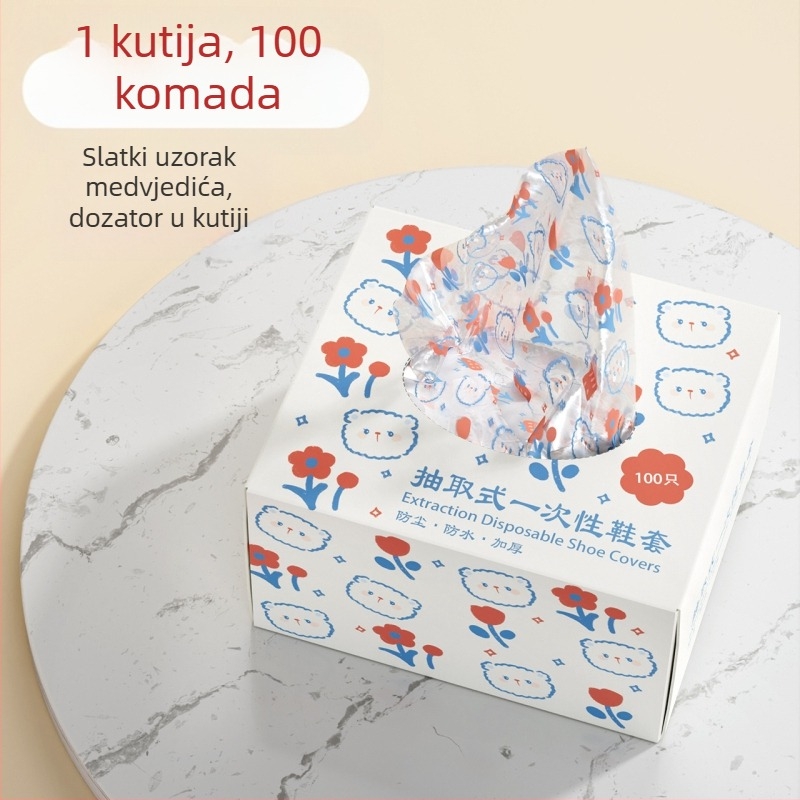 Jednokratne unutarnje navlake za cipele, debelih zidova, za odrasle, djecu i studente, tiskane plastične navlake za cipele, navlake za goste, vodootporne