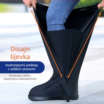 PVC vodootporne navlake za cipele s visokim rubom, protuklizne, za vožnju biciklom i aktivnosti na otvorenom