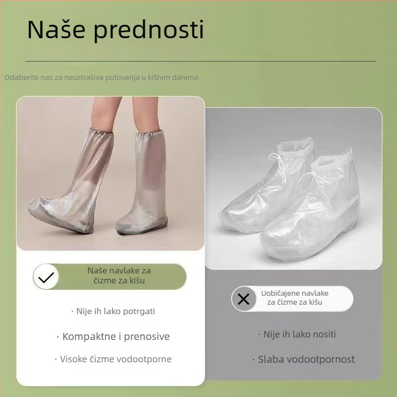 Jednokratne navlake za cipele za kišu, vodootporne, protuklizne, debele i otporne na trošenje, za odrasle i djecu, dugi