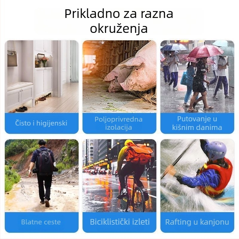 Jednokratne navlake za cipele za kišu, vodootporne, protuklizne, debele i otporne na trošenje, za odrasle i djecu, dugi