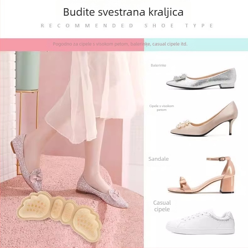 Jastučići za petu za visoke potpetice – protiv trljanja i klizanja, pola veličine uloška za petu