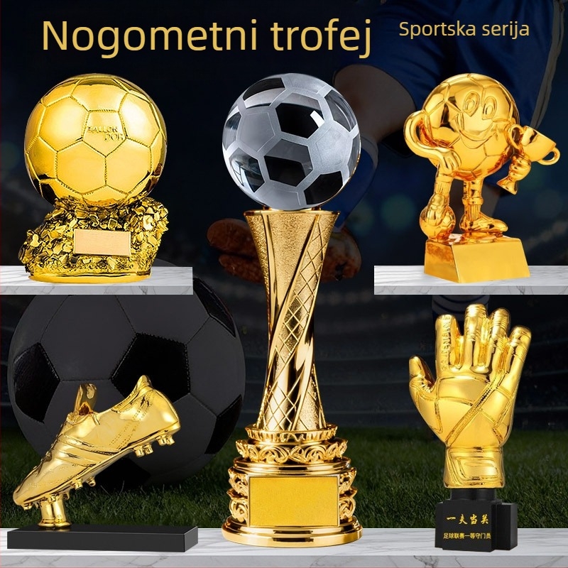 Prilagođeni kristalni pehar za sportska natjecanja, pehar od smole za događaje, timski pehar u stilu Svjetskog kupa