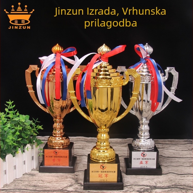 Plastična trofeja u zlatnoj, srebrenoj i bakrenoj boji, personalizirana nagrada za školu, ples, glazbu, abakus i mentalnu aritmetiku