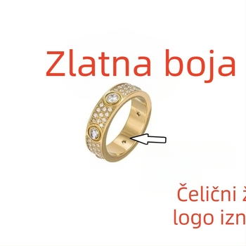 Prsten za par od titan čelika sa širokim i uskim dizajnom, ružičasto zlato završna obrada, modni nakit za žene