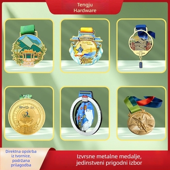 Prilagođene metalne medalje za maratonska natjecanja, nagradne medalje s emajliranim reljefom
