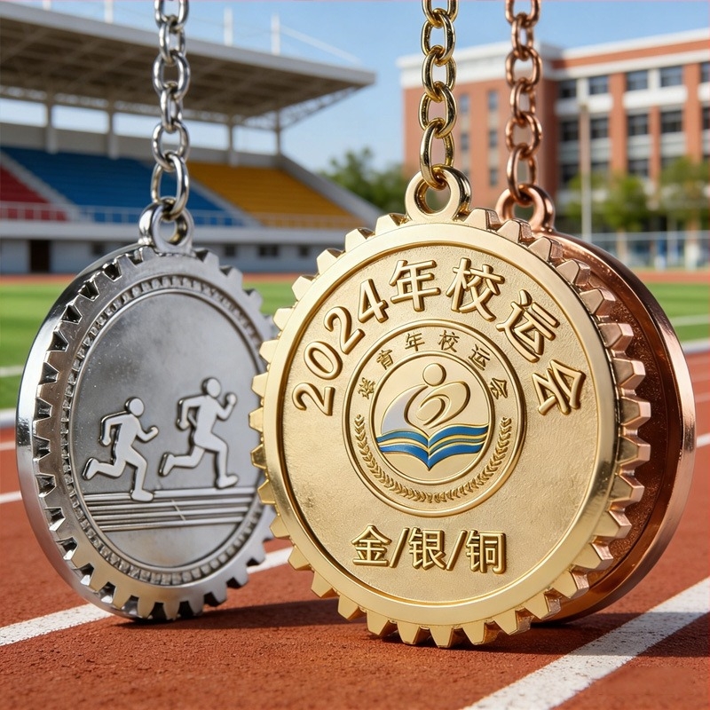 Prilagođene metalne medalje za kampuske sportske događaje, natjecanja u biciklizmu i košarci te medalje za maratone