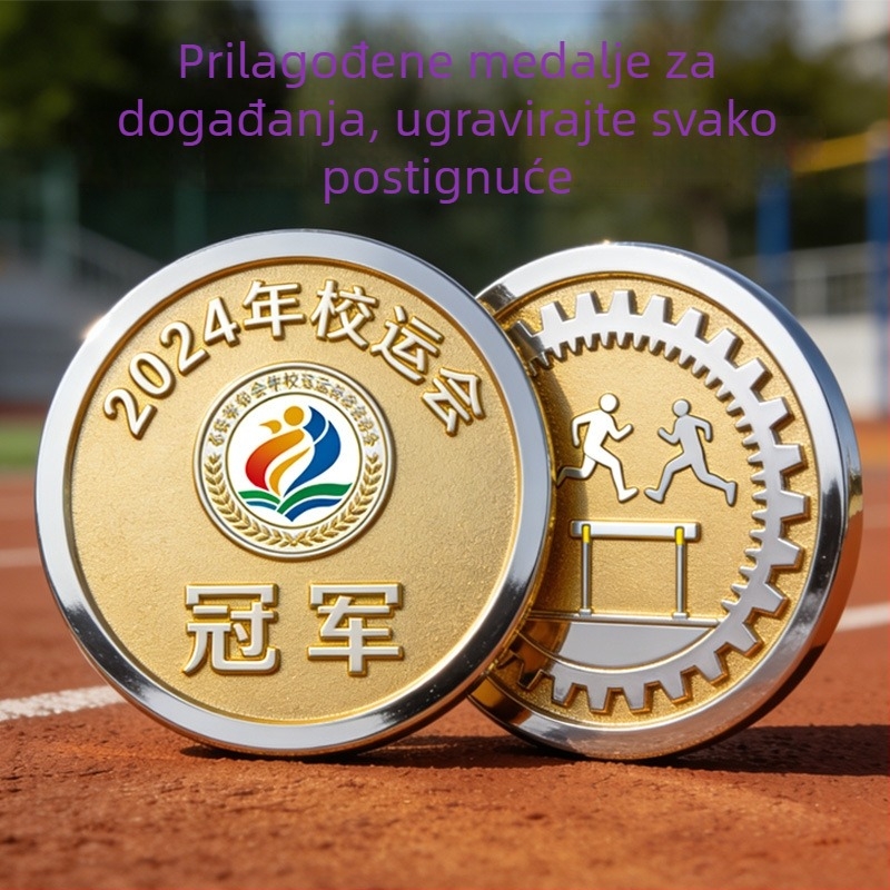 Prilagođene metalne medalje za kampuske sportske događaje, natjecanja u biciklizmu i košarci te medalje za maratone