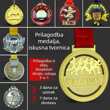 Prilagodljive metalne medalje za sportske događaje — zlatne, srebrne i brončane medalje za maraton
