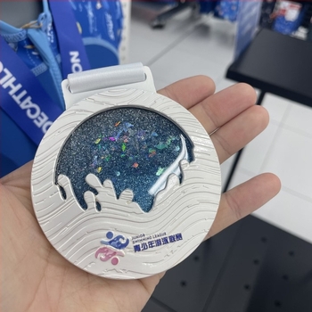 Medalja od cinkovog legura s UV premazom i učinkom tekućeg pijeska za maraton, dragon boat, školske i korporativne sportske događaje