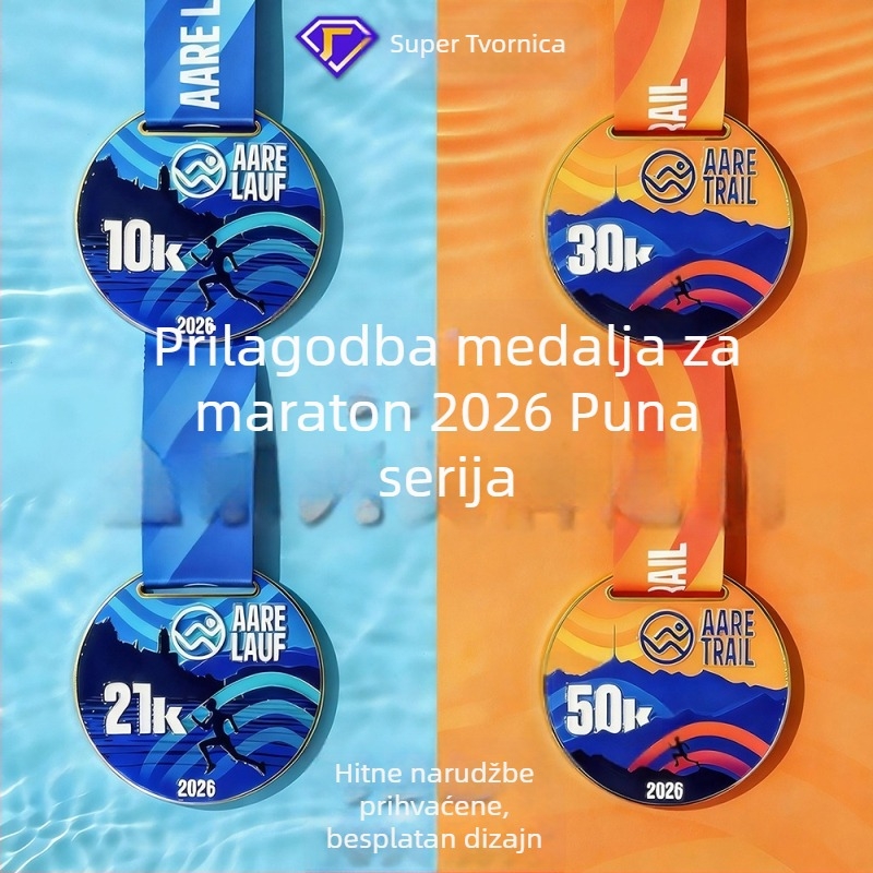 Prilagođene medalje za maraton, metalne nagrade i memorijalne pločice