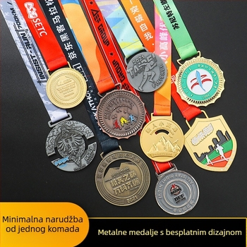 Ručno izrađene metalne medalje za sportske događaje, maratone, kampusne šetnje, plivačke natjecanja, časti i zlatne medalje