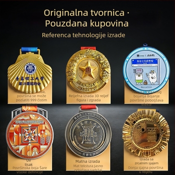Prilagodljive metalne medalje za maraton, za školske sportske susrete, cross-country utrke te događaje trčanja i biciklizma