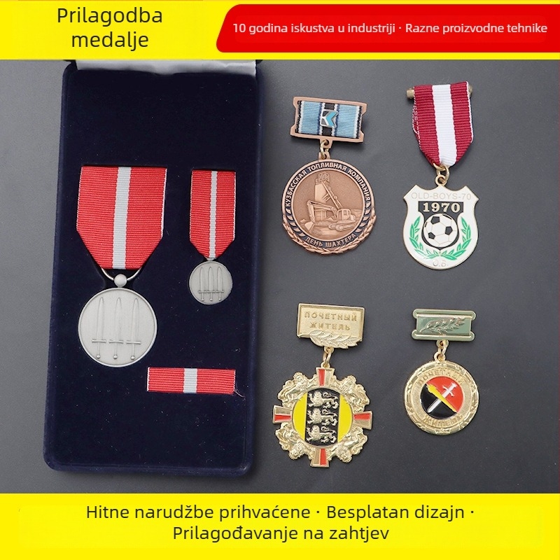 Prilagođena zlatno-pozlaćena medalja za maratone, logotip tvrtke i prigodne nagrade