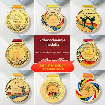 Prilagođena medalja od cinkove legure s emajliranim premazom – maraton, medalja za vrtić i dječja medalja