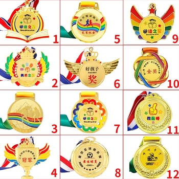 Prilagođena metalna medalja za maraton – kreativna medalja od cinkove legure, pozlaćena