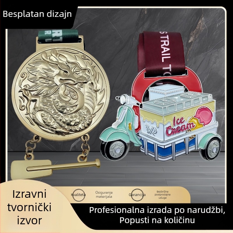 Prilagođene metalne medalje za gradski maraton i planinske utrke, emajlirane plakete