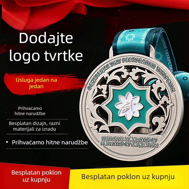 Prilagođena metalna medalja za zaposlenike tvrtke, zlatna medalja za maraton i natjecanje kluba u trčanju