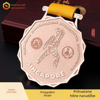 Medalja od cinkove legure s prilagođenim logom, smaltirana, za sportska događanja i poslovna događanja