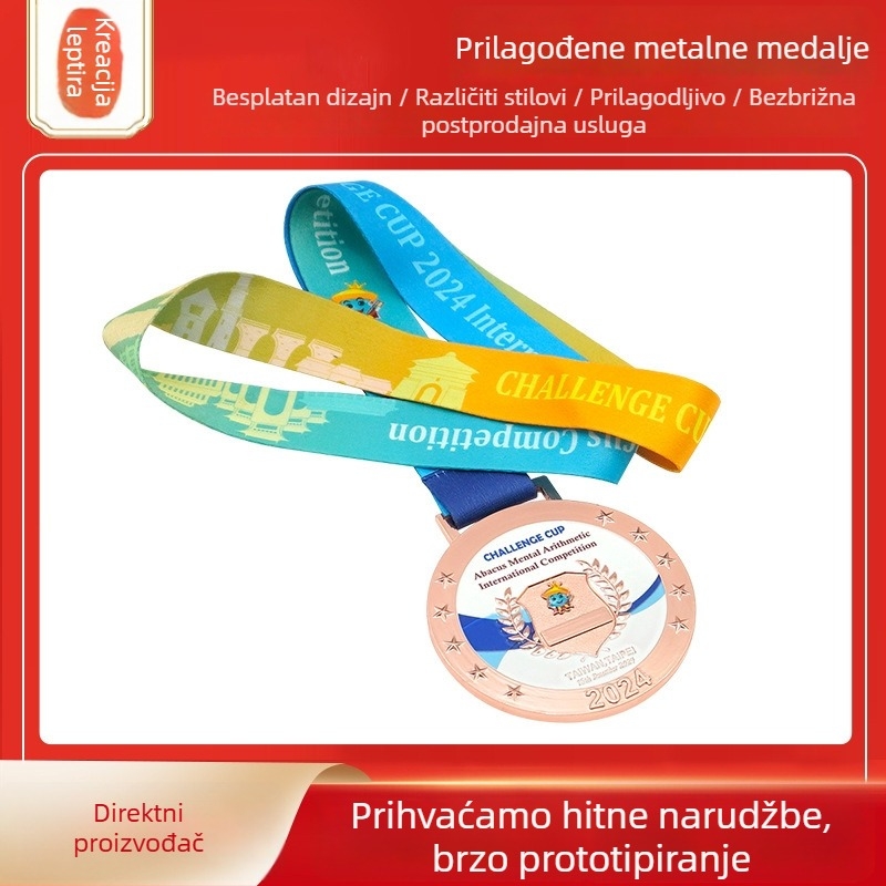 Prilagodba medalja za maraton za sportske događaje – zlatne, srebrne i brončane metalne medalje
