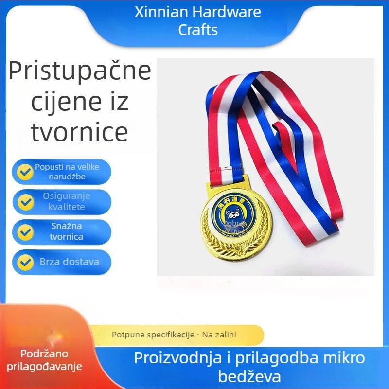 Metalna medalja za sportske događaje: maraton i utrke, spomen-medalja za djecu