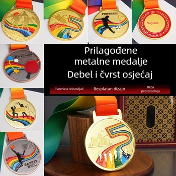 Srebrna medalja za maratone i sportske događaje — prilagodljivo priznanje za korporativne događaje i prigodni novčić