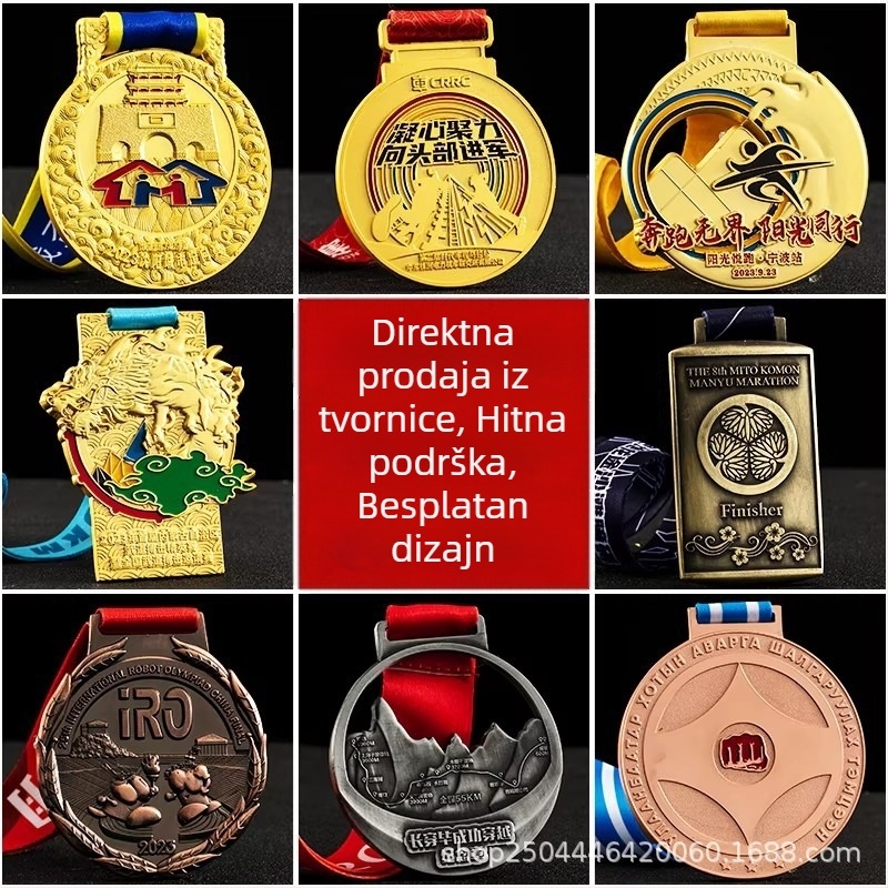 Prilagođena metalna medalja za maratone i sportska događanja – memorijalna kreativna nagrada