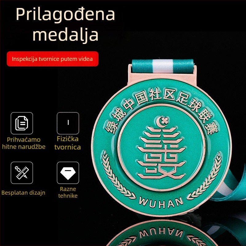Prilagođene metalne medalje za sportske događaje — za školske i korporativne događaje; zlatne, srebrne i brončane suvenir medalje