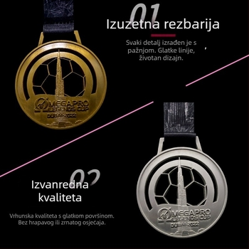 Prilagođena metalna medalja za maraton i košarkaške natjecanja – emajlirana medalja