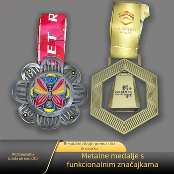 Metalne medalje za dječje maratonske i sprint natjecanja, prigodne emajlirane medalje zlatne, srebrne i brončane