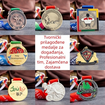 Prilagodljive metalne medalje za maratonske događaje i sportske manifestacije, DIY memorijalne medalje u srebrnoj i brončanoj boji