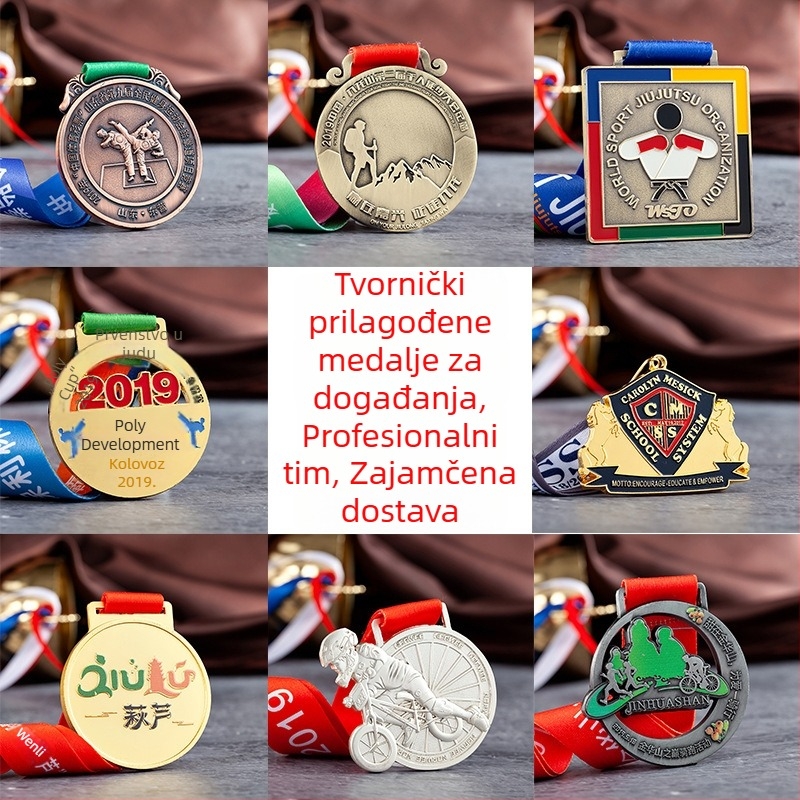 Prilagodljive metalne medalje za maratonske događaje i sportske manifestacije, DIY memorijalne medalje u srebrnoj i brončanoj boji
