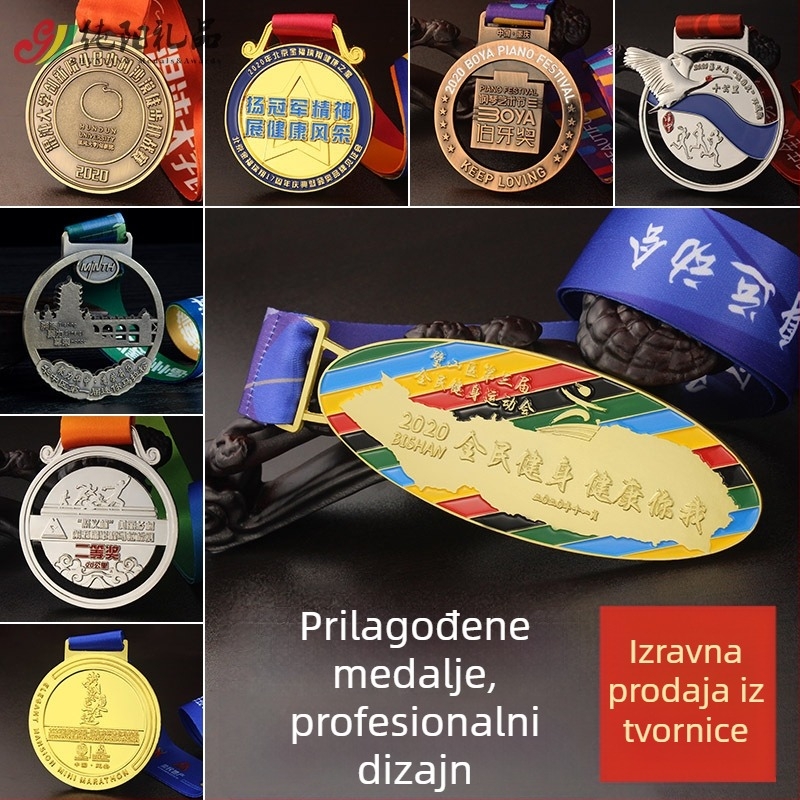 Prilagođena dječja medalja za odbojku – metalna medalja s pozlaćenjem za sportski događaj, priznanje