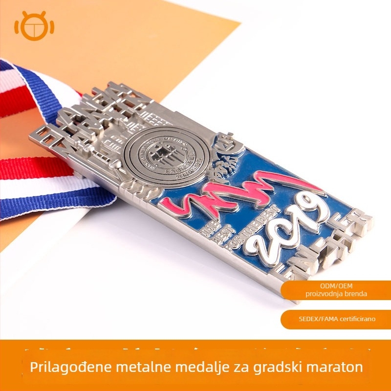 Prilagodljiva metalna medalja za gradski maraton – prigodna nagrada za sportsko natjecanje