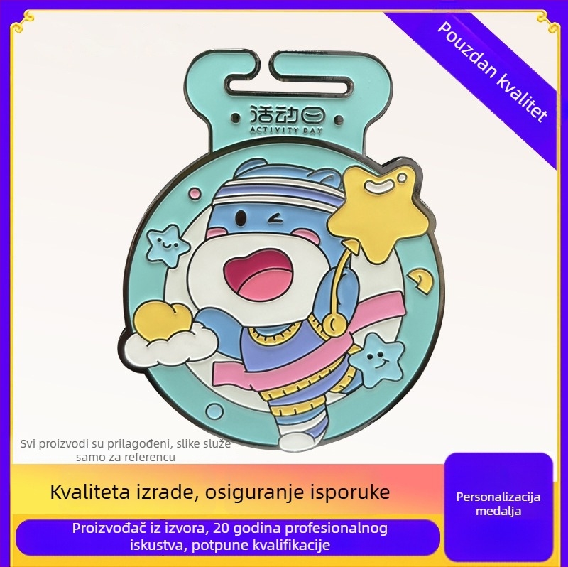 Personalizirana metalna medalja za maraton s kreativnim dizajnom za sportske događaje